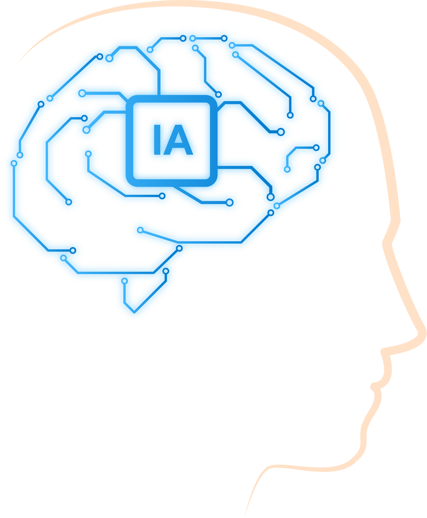 cerveau IA représentant la puissance et l'intelligence de l'IA