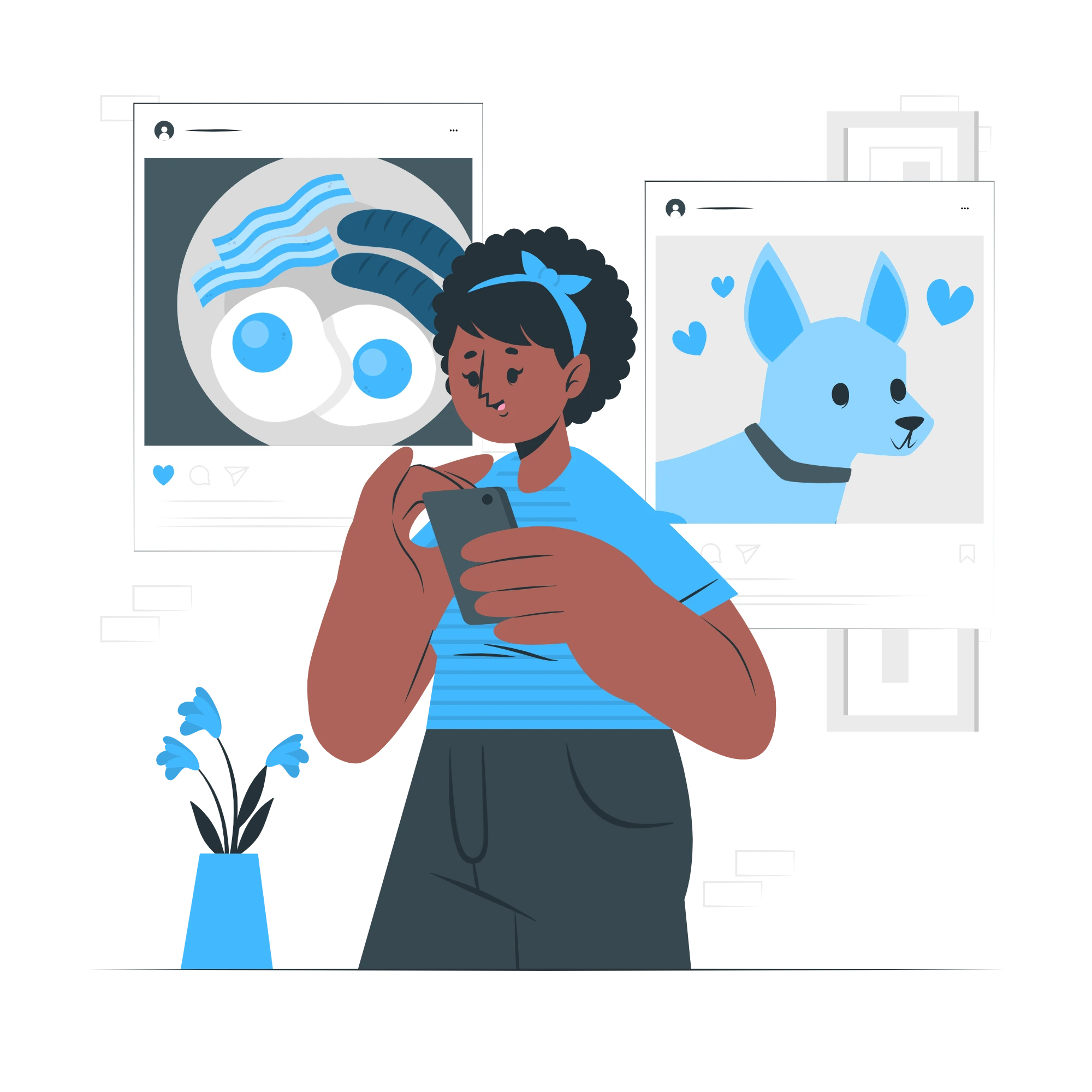 Une femme sur Instagram